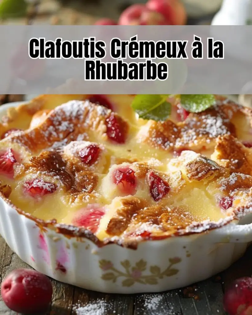 Recette de Clafoutis Crémeux à la Rhubarbe