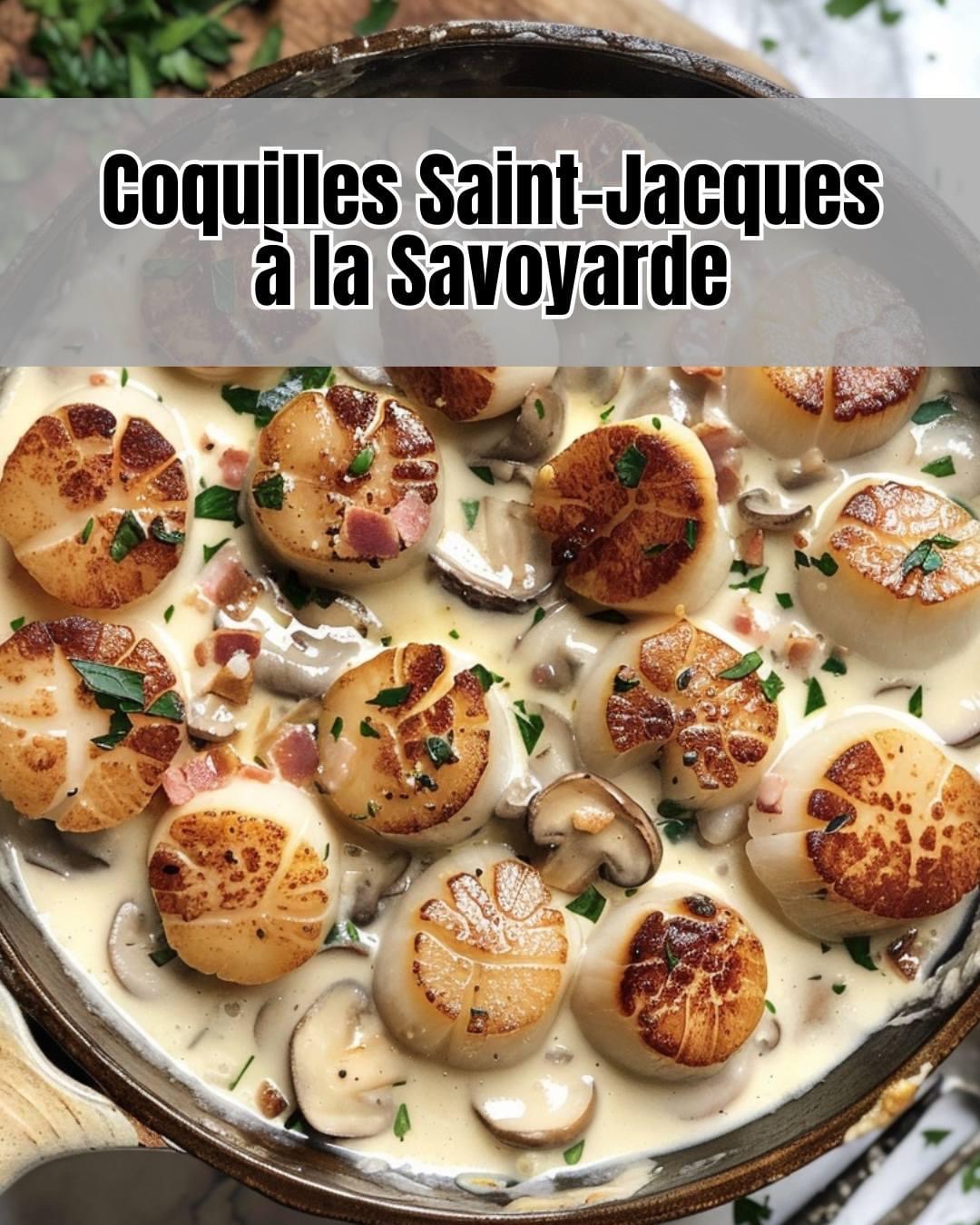 Délicieuses Coquilles Saint-Jacques à la Savoyarde