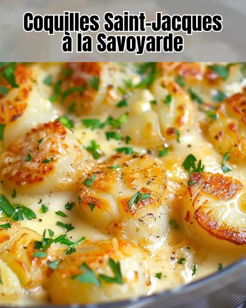Délicieuses Coquilles Saint-Jacques à la Savoyarde