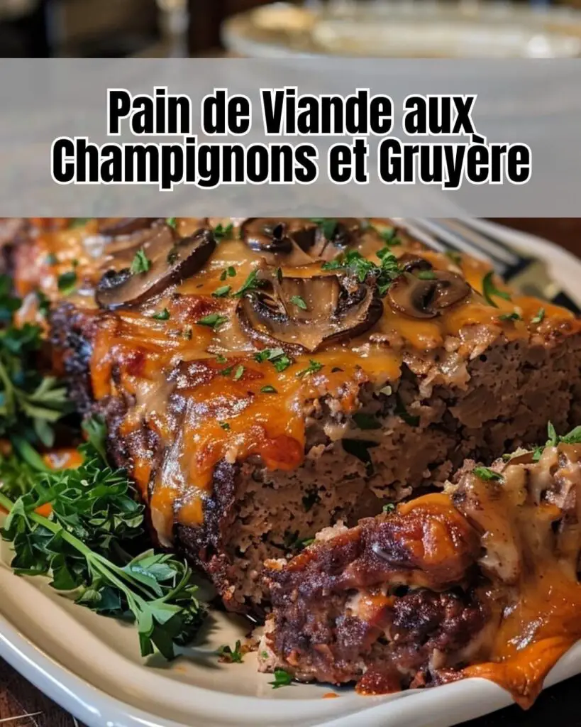 Pain de Viande aux Champignons et Gruyère