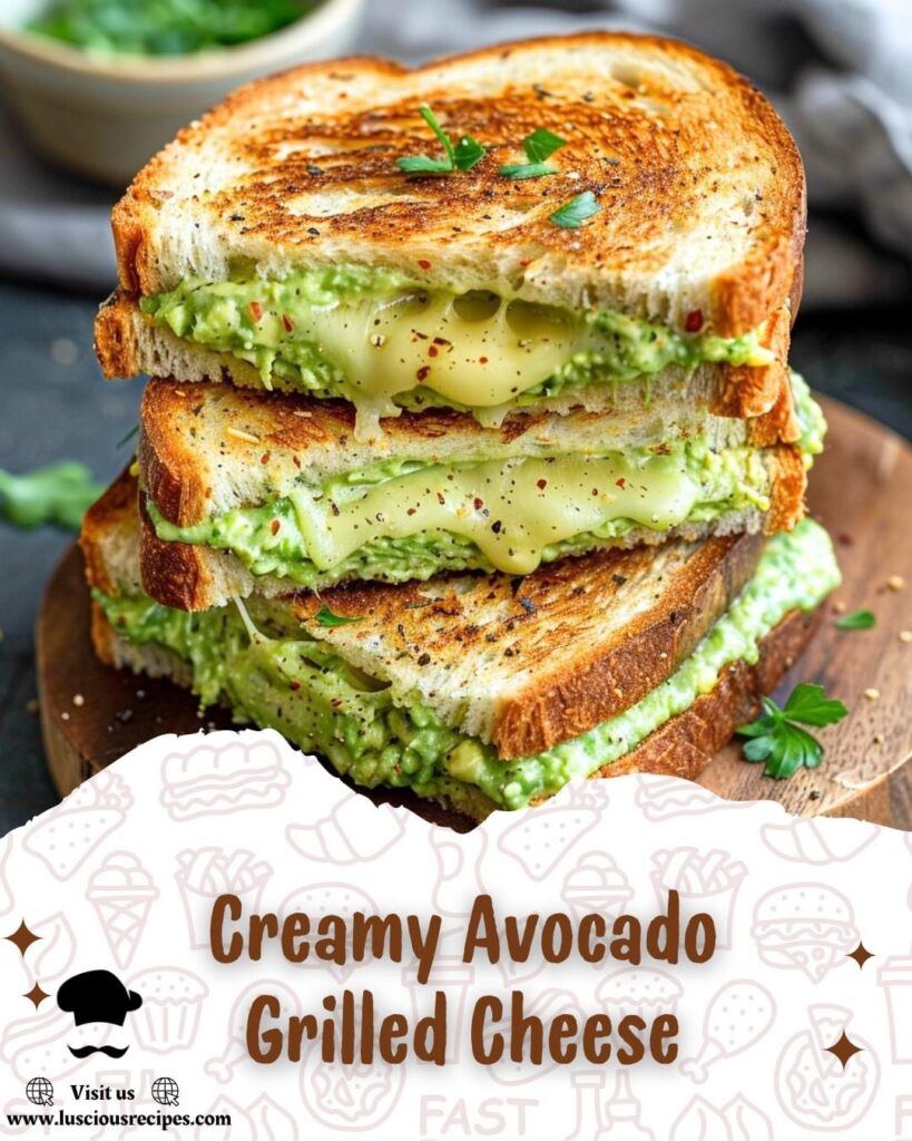 Creamy Avocado Grilled Cheese