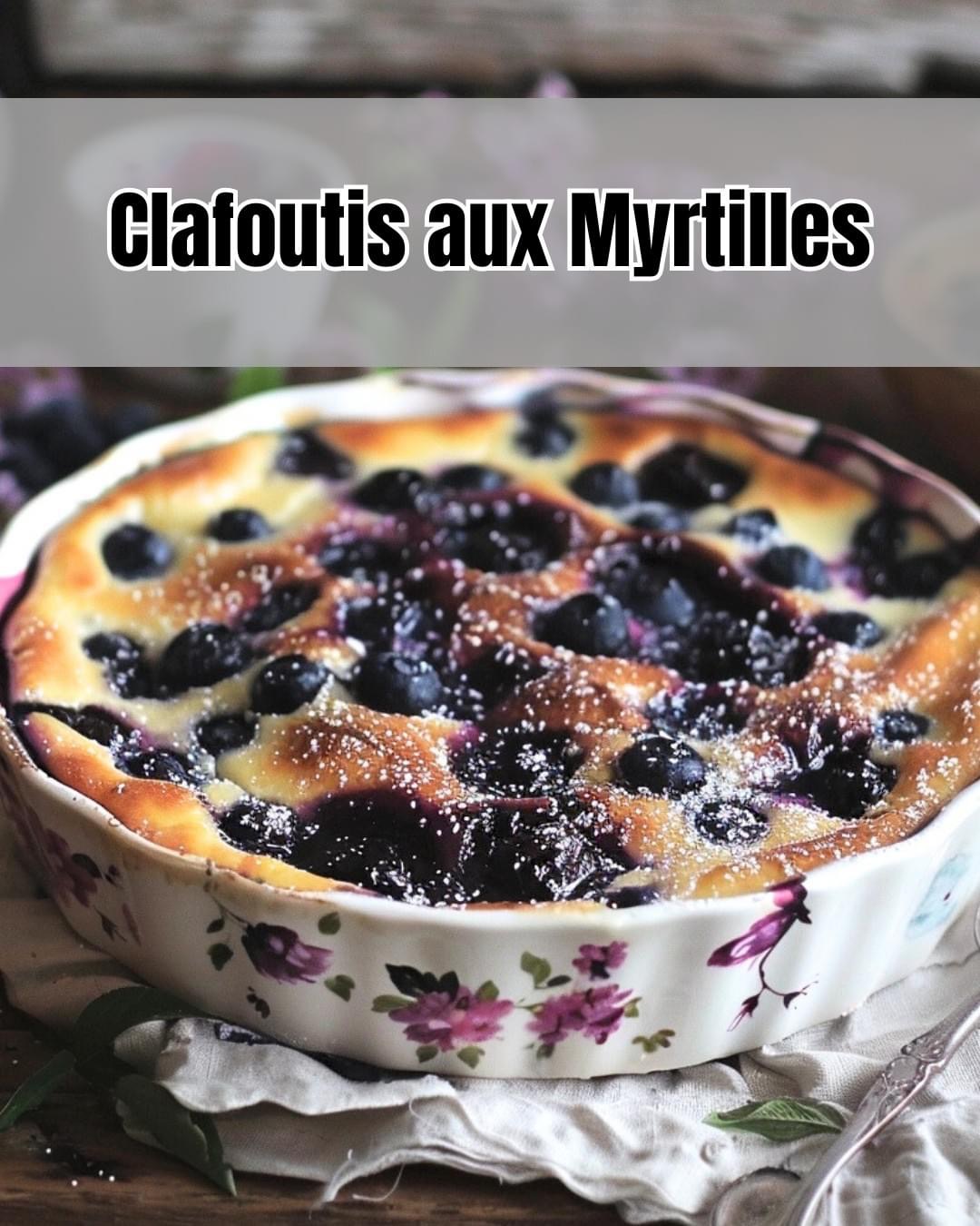 Clafoutis Moelleux aux Myrtilles Fraîches