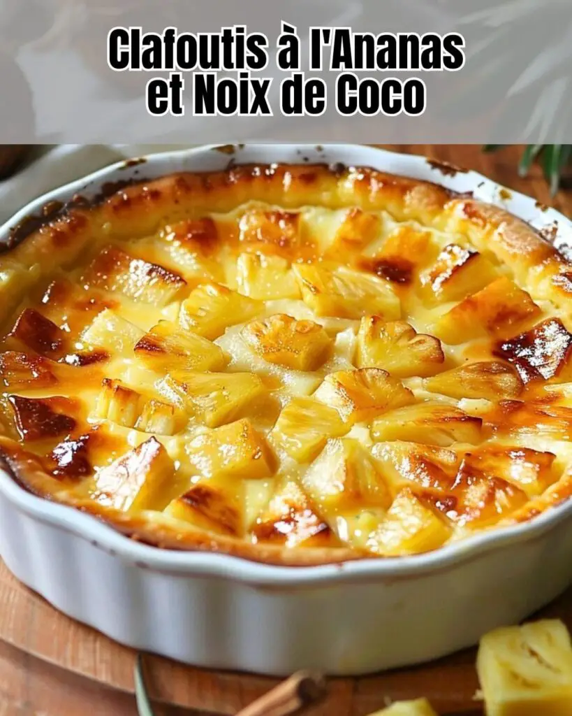 Clafoutis à l’Ananas et Noix de Coco