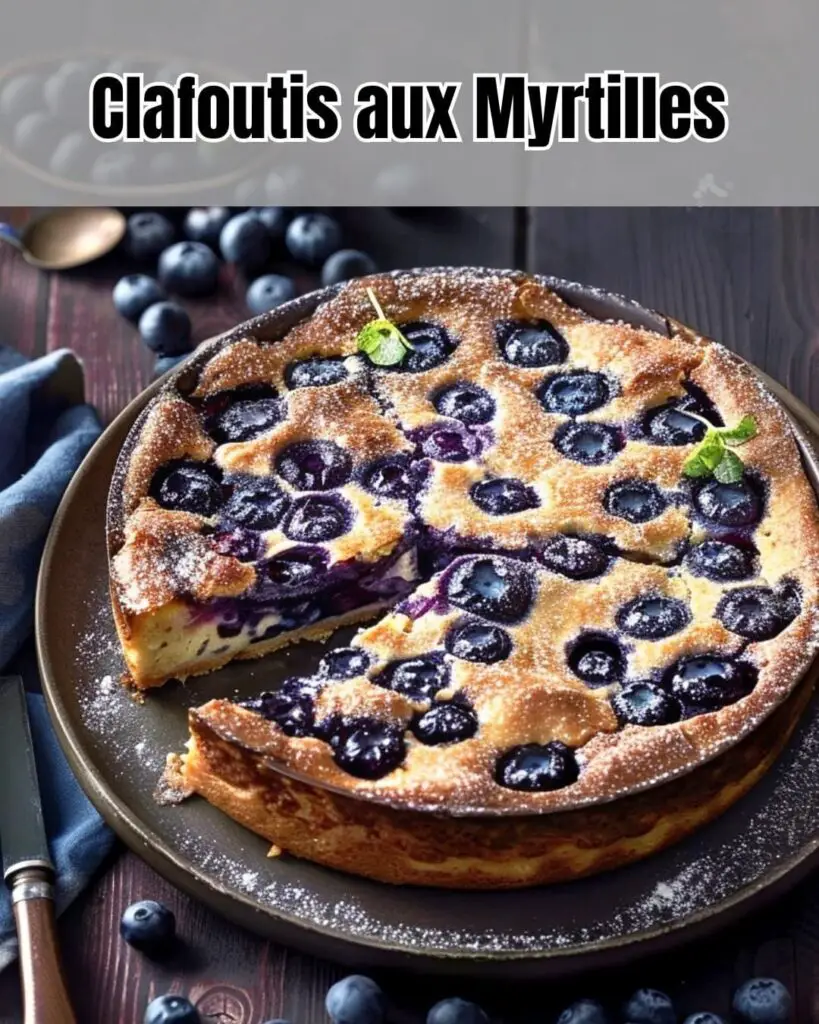 Clafoutis Moelleux aux Myrtilles Fraîches