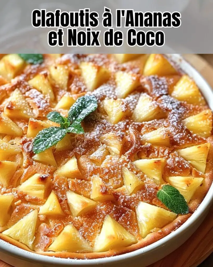 Clafoutis à l’Ananas et Noix de Coco