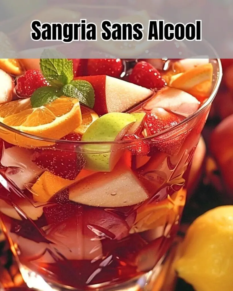 Sangria Sans Alcool: Une Boisson Fruitière Rafraîchissante