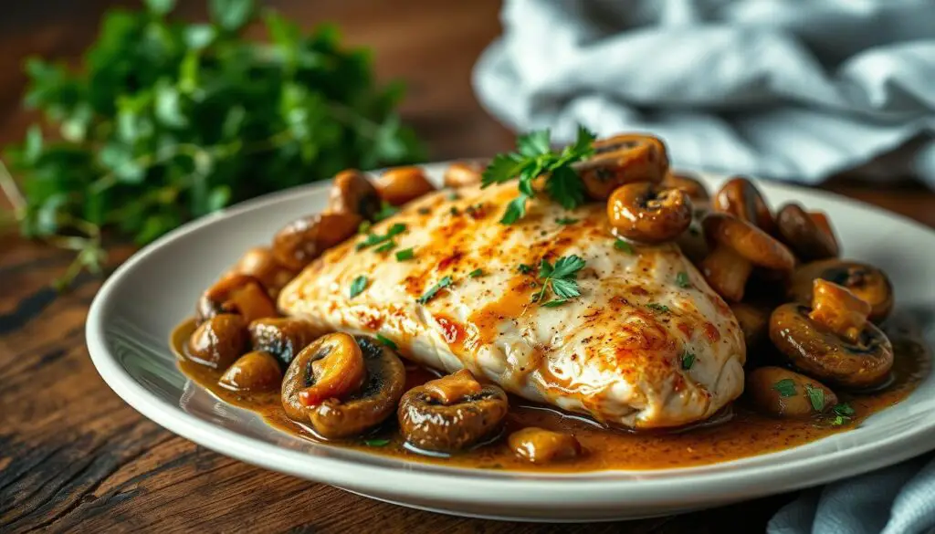 Filet de poulet aux champignons