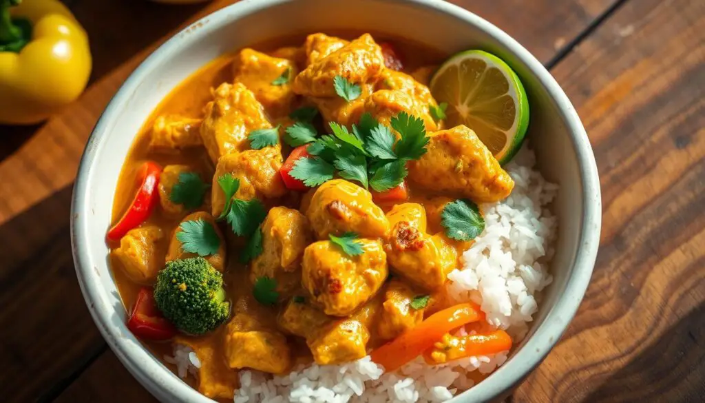 Poulet curry lait de coco