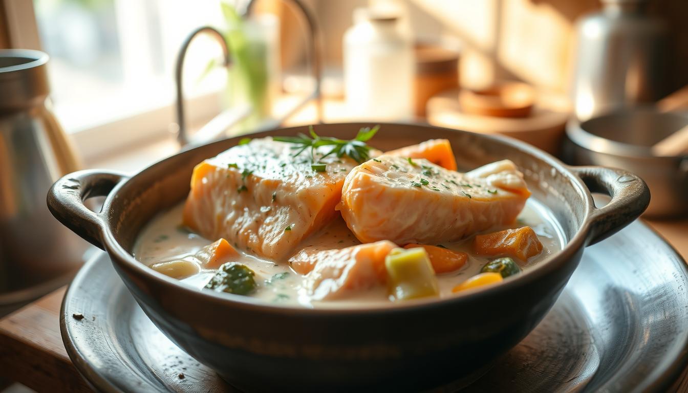 blanquette de saumon aux poireaux