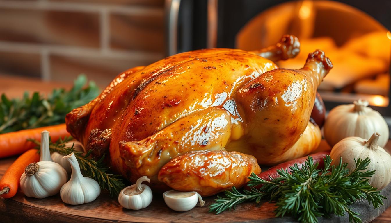 cuire un poulet au four