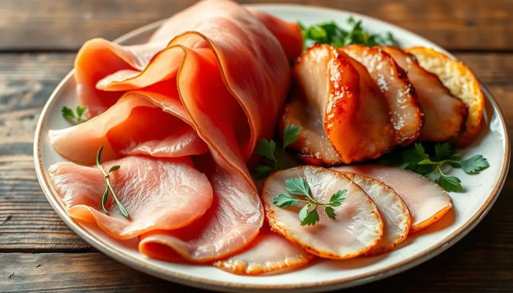 jambon cru et cuit