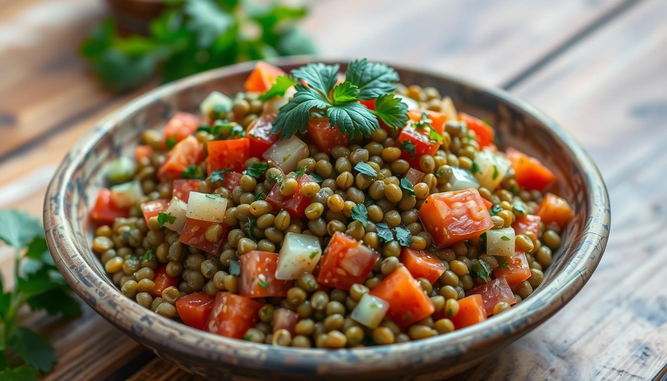 salade de lentilles vertes