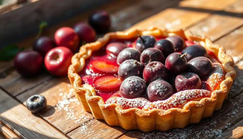 tarte aux prunes rouges