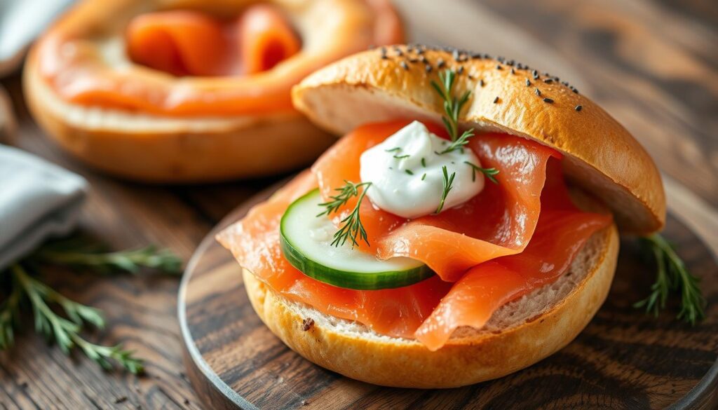 Bagel au saumon fumé Bagel au saumon fumé