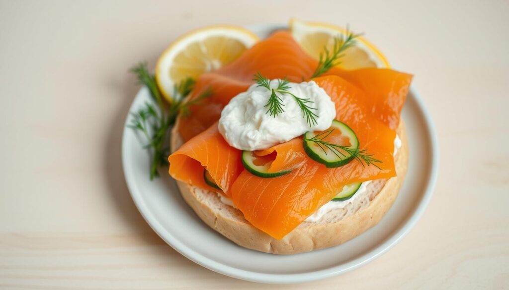 Bagels saumon concombre Bagels saumon concombre