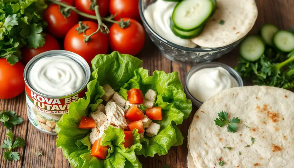 Ingrédients pour wraps thon