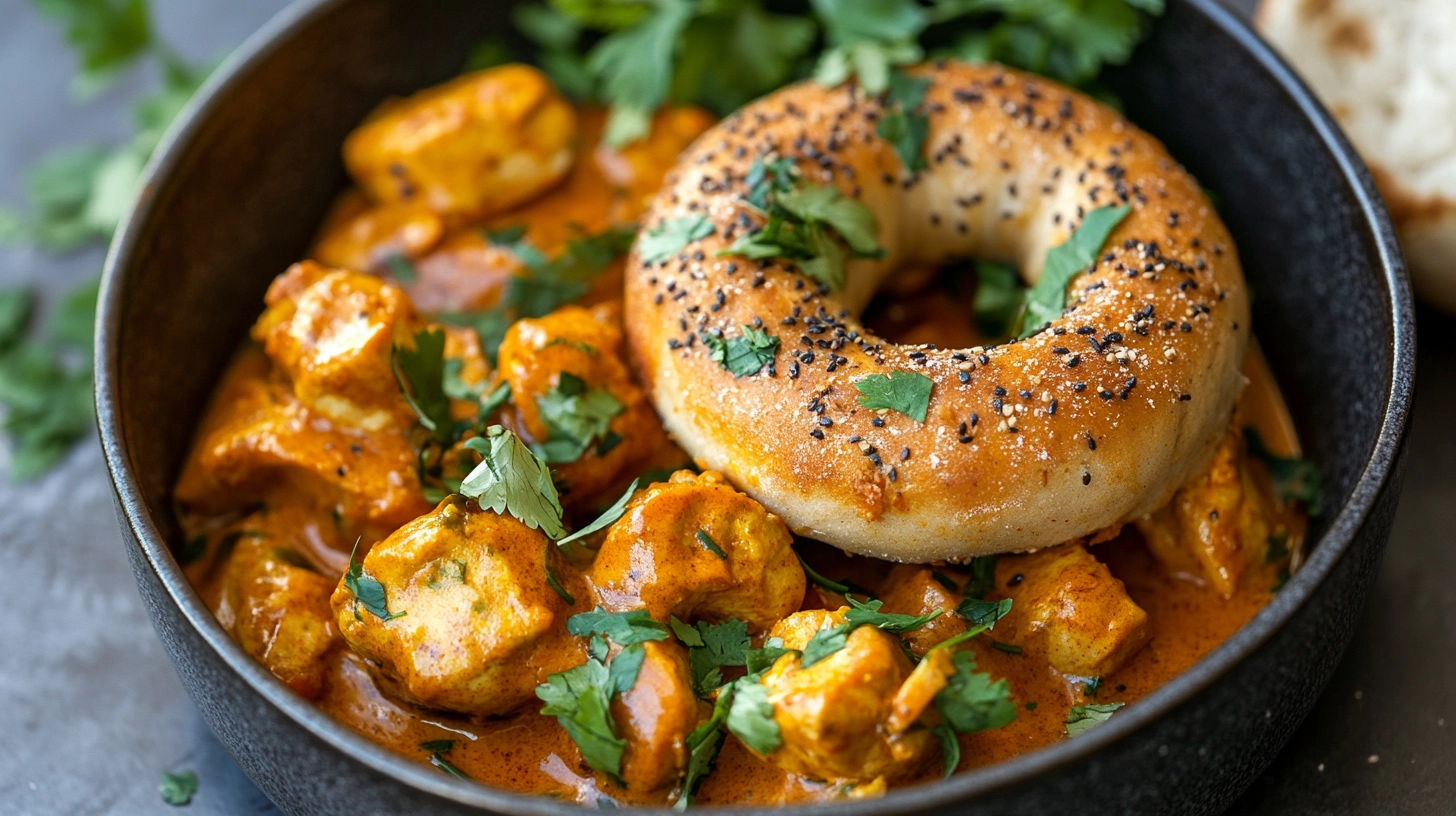 bagel poulet curry