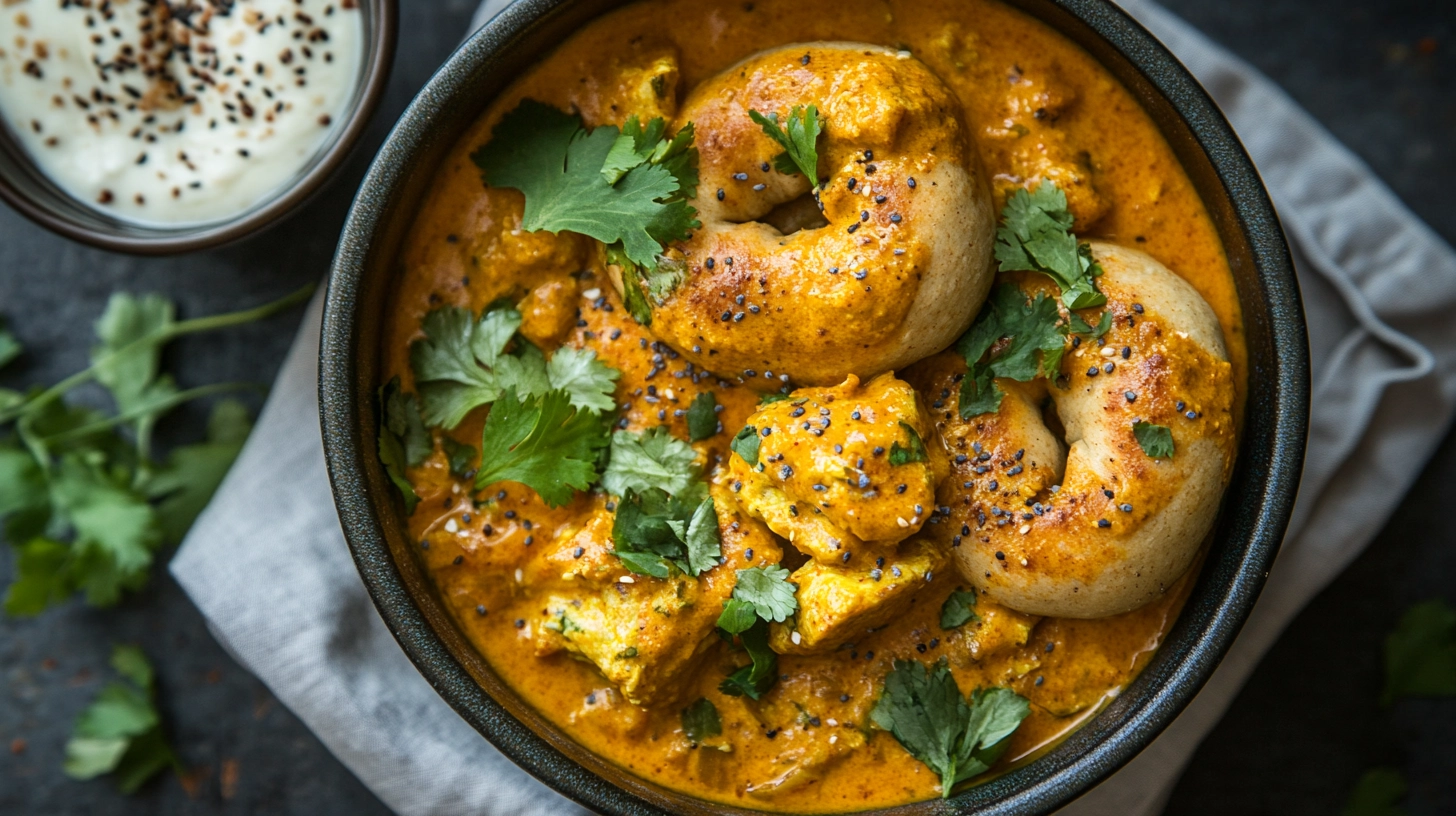 bagel poulet curry
