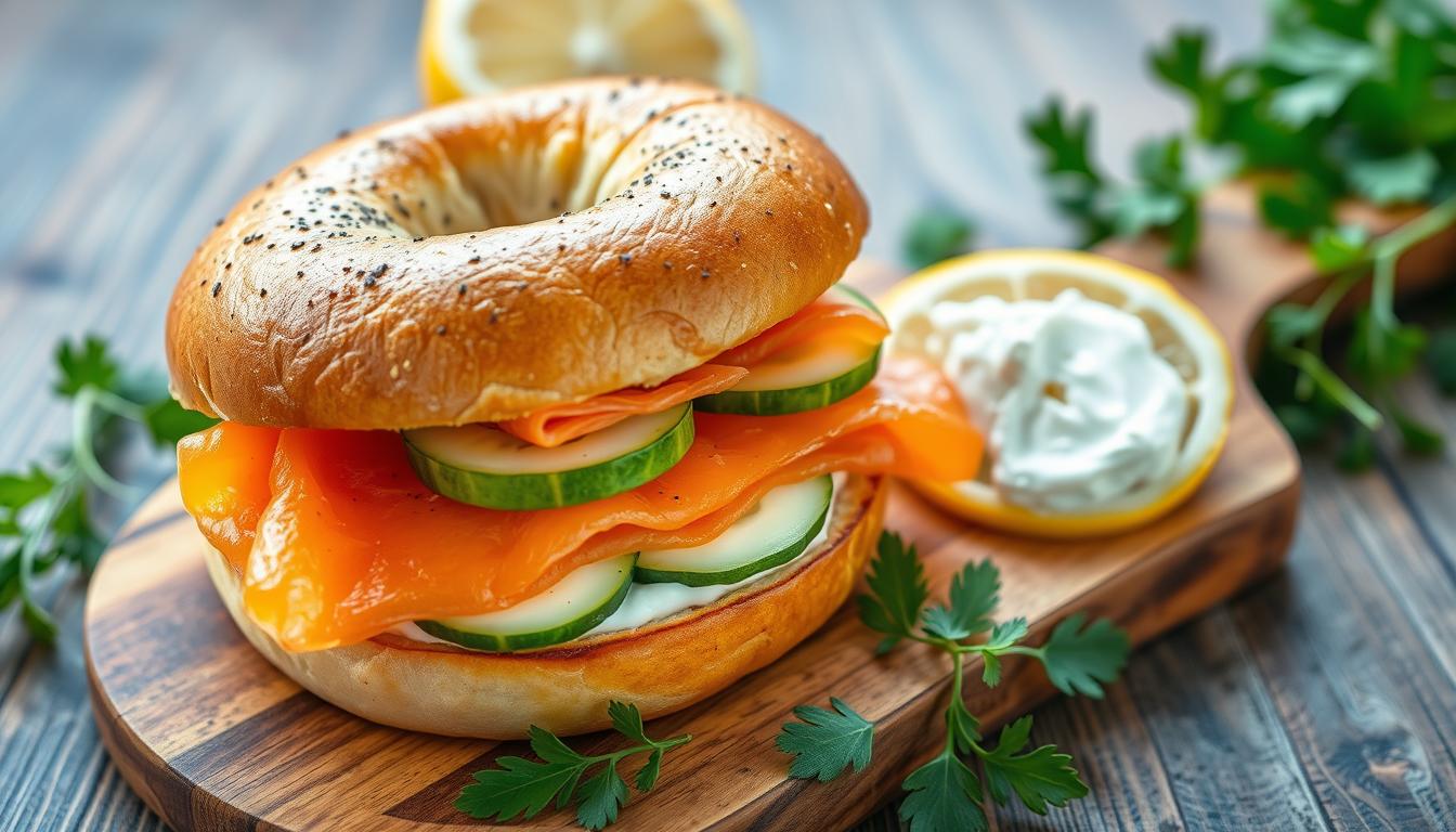 bagel saumon concombre