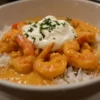 riz crevette curry creme fraiche