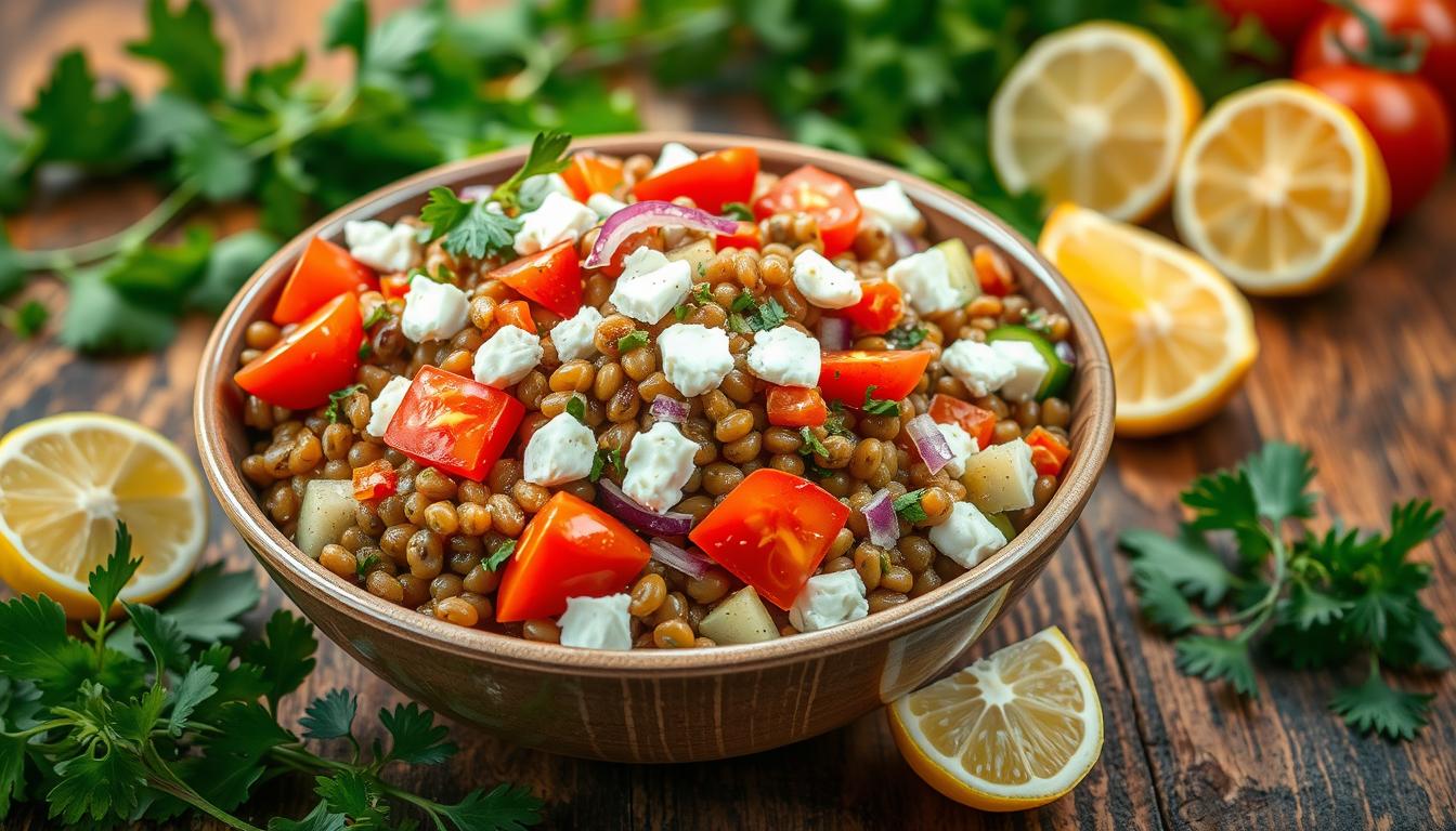 salade lentilles feta