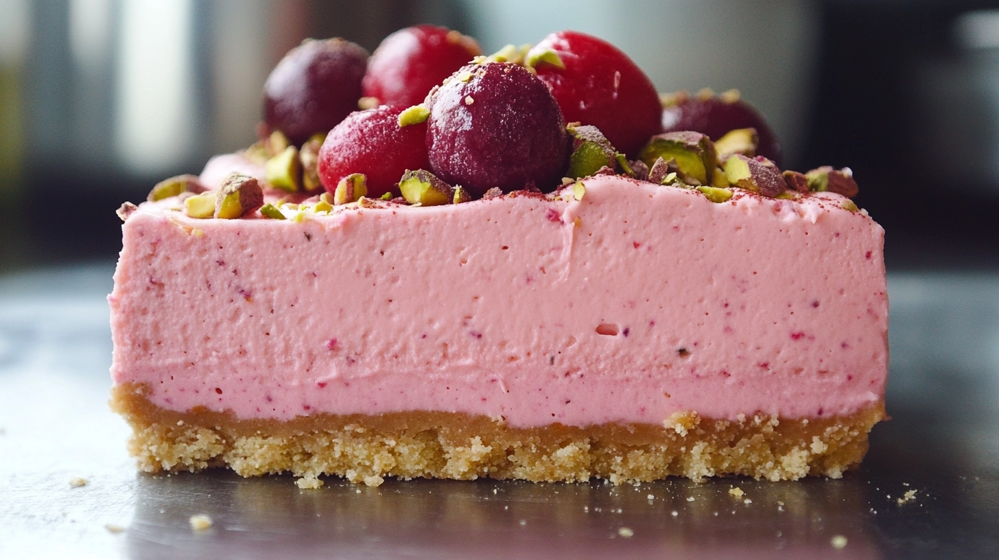 cheesecake pistache framboise