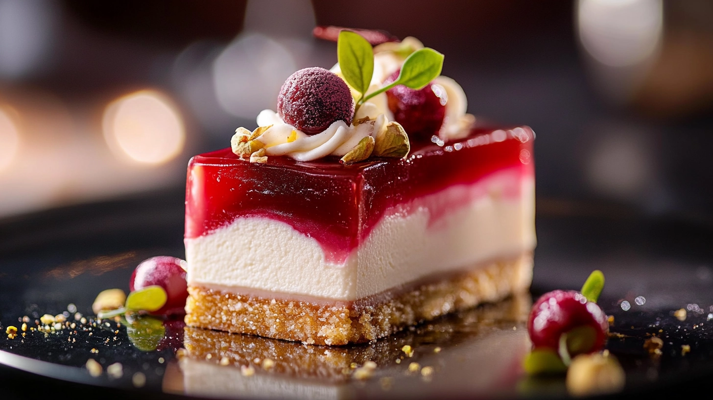 cheesecake pistache framboise
