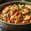 Goûtez à la Jambalaya Créole Savoureuse, un mélange parfait de saveurs épicées. Une recette incontournable à essayer absolument !