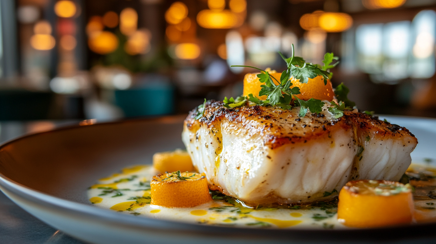 Dos de Cabillaud à la Crème de Parmesan au Citron