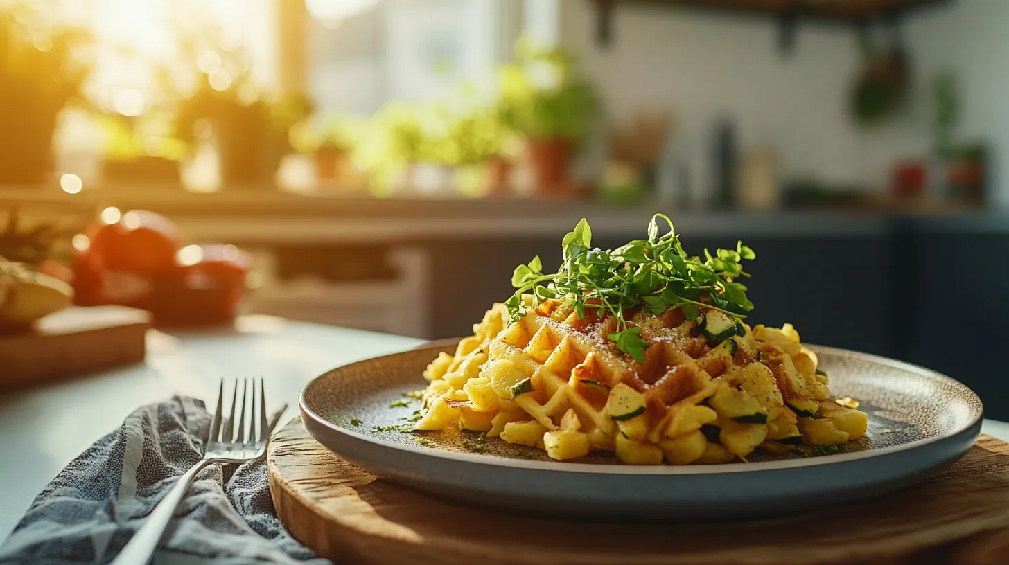 Gaufres à la Courgette et Pommes de Terre