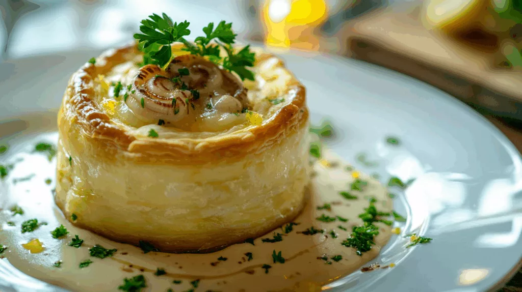 Vol-au-vent d'escargots au Riesling