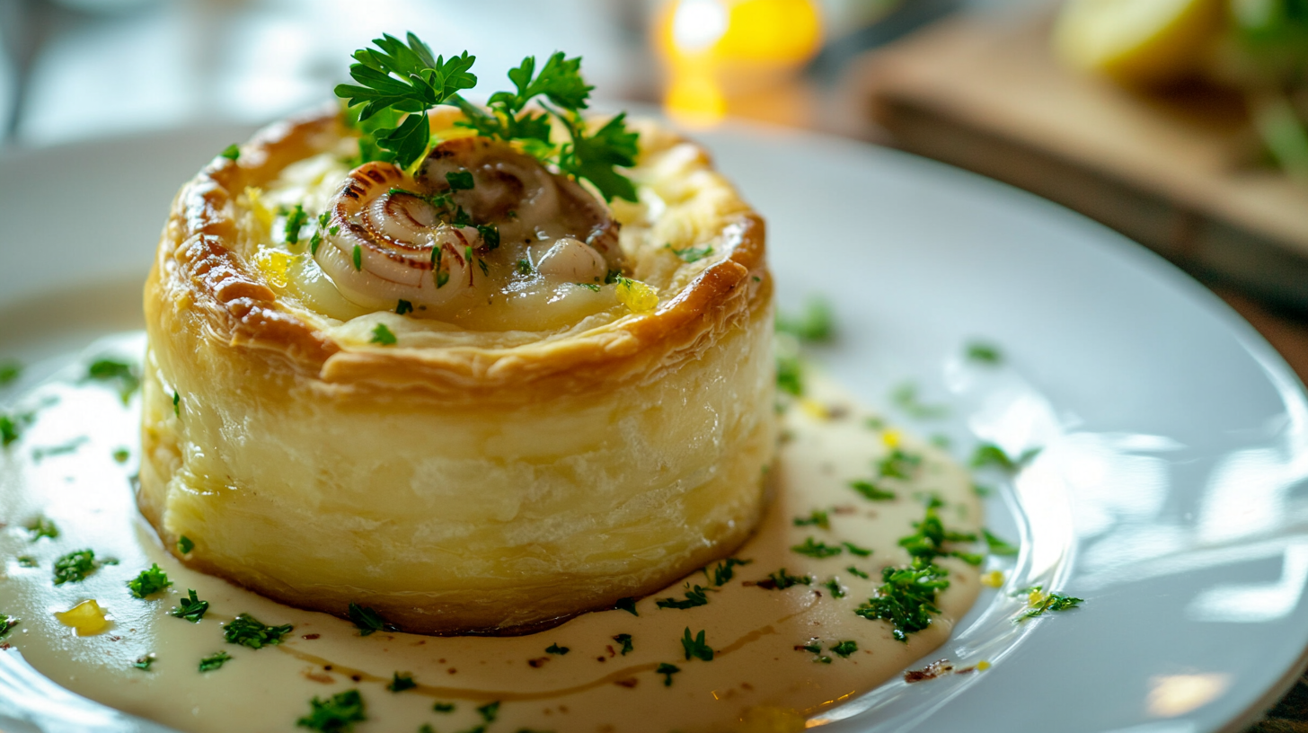 Vol-au-vent d'escargots au Riesling