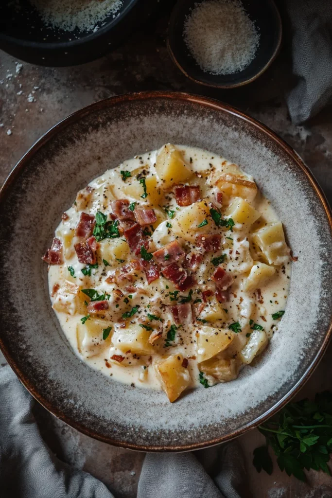 Recette facile de Carbonara de Pommes de Terre 5 Carbonara de Pommes de Terre