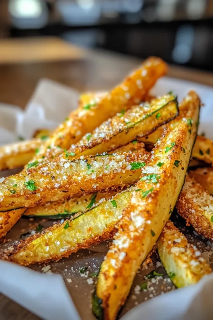 Frites de Courgettes au Parmesan Cuites au Four: Recette Facile et Rapide 6 Frites de Courgettes au Parmesan Cuites au Four