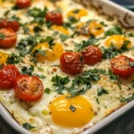 Œufs au Fromage Blanc cuits au Four