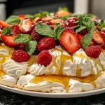 Pavlova aux Fraises et Framboises