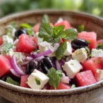 Salade Pastèque Feta et Menthe