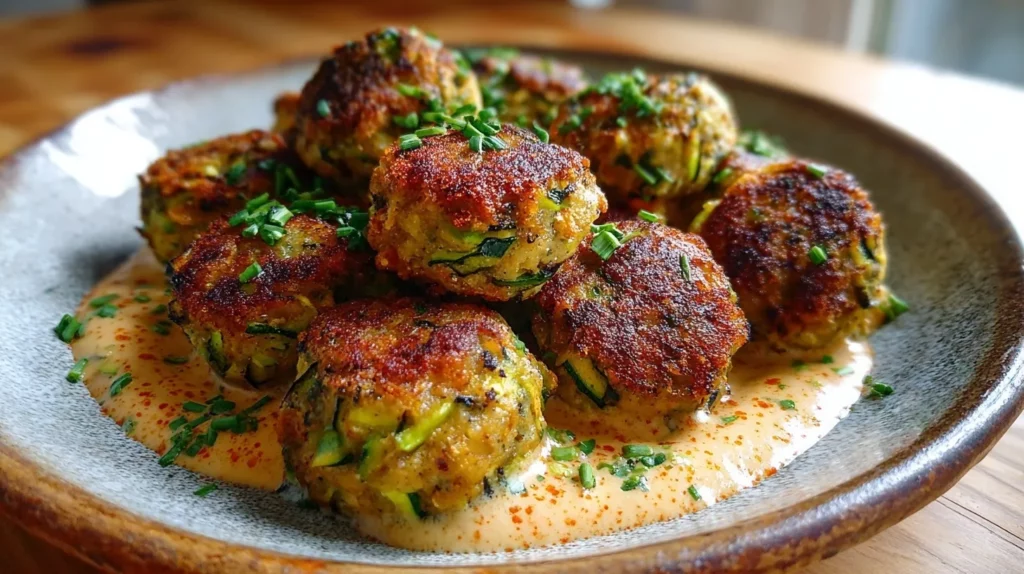 Boulettes courgettes au four