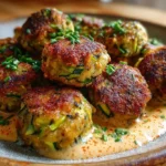 Boulettes courgettes au four