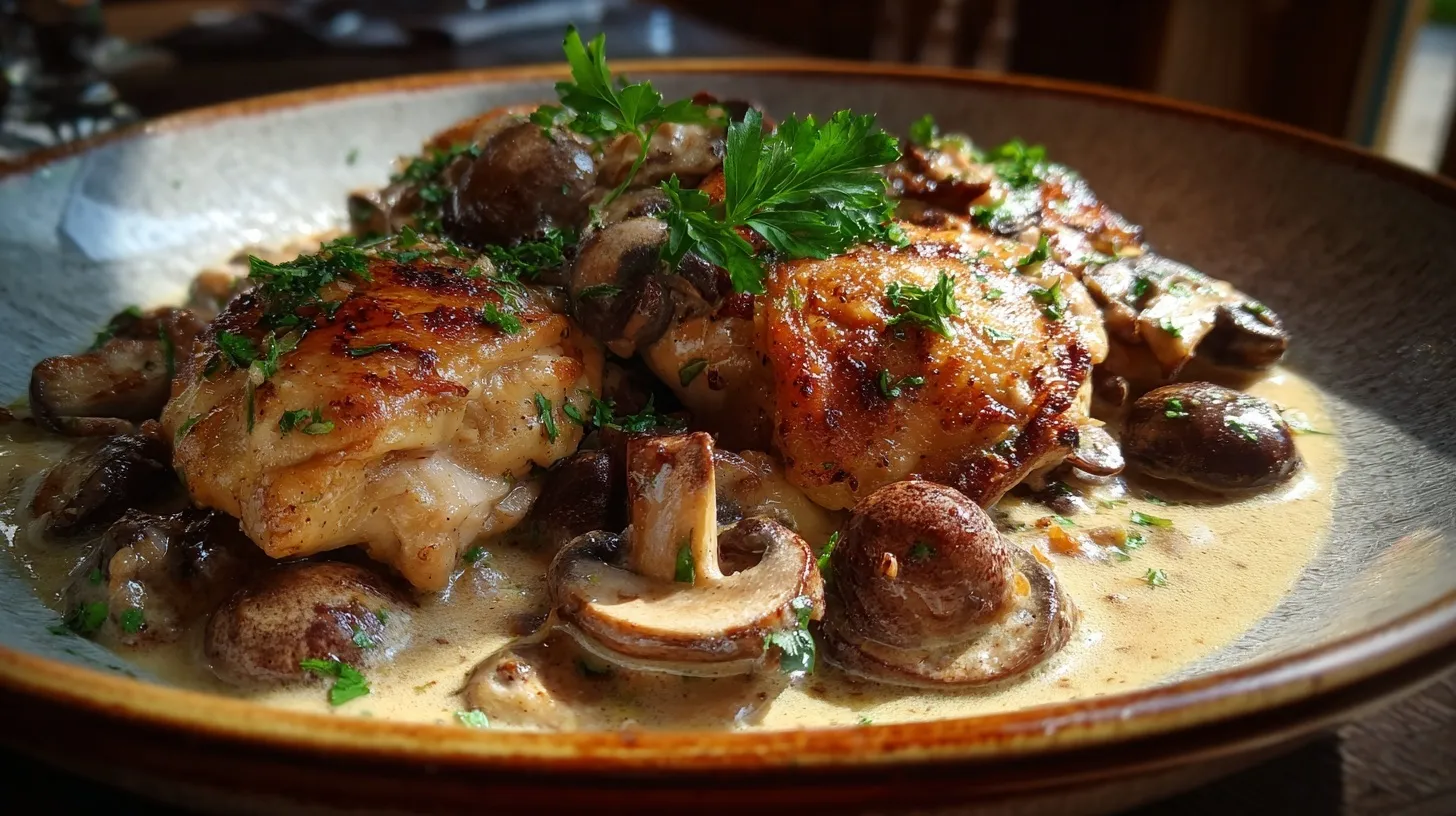 Recette Poulet Porto Champignons