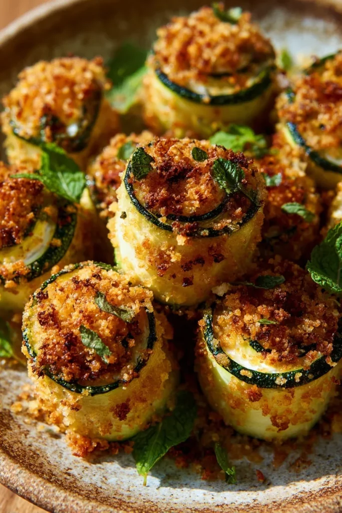 Rouleaux Croustillants de Courgette : Comment Faire cette Recette Facile? 7 Rouleaux Croustillants de Courgette