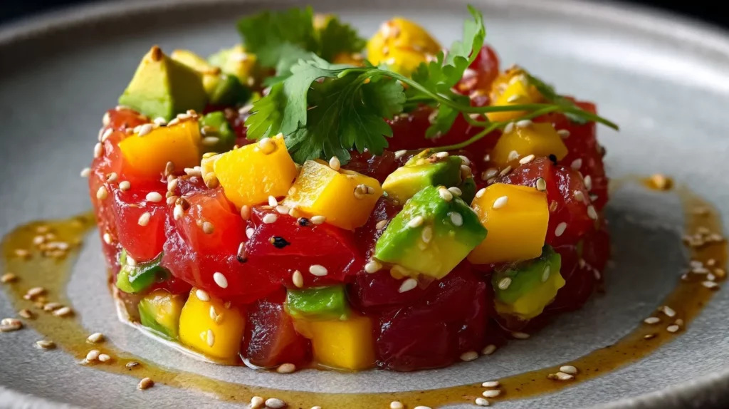 Tartare de saumon exotique