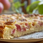 Clafoutis Moelleux à La Rhubarbe et Crème d'Amande Vanillée