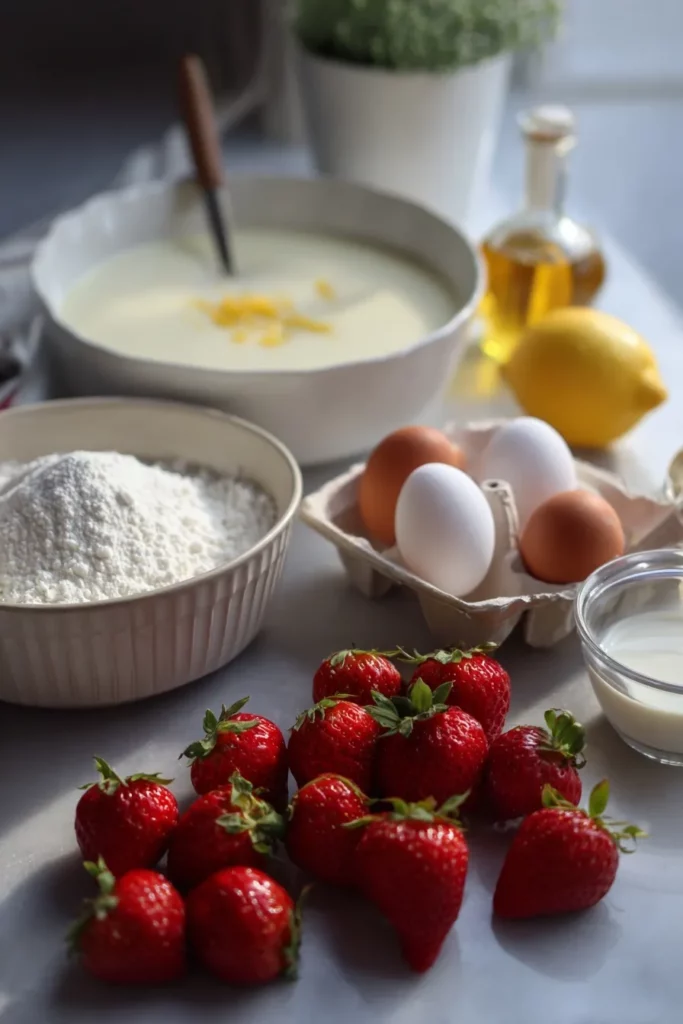 Gâteau au Yaourt aux Fraises