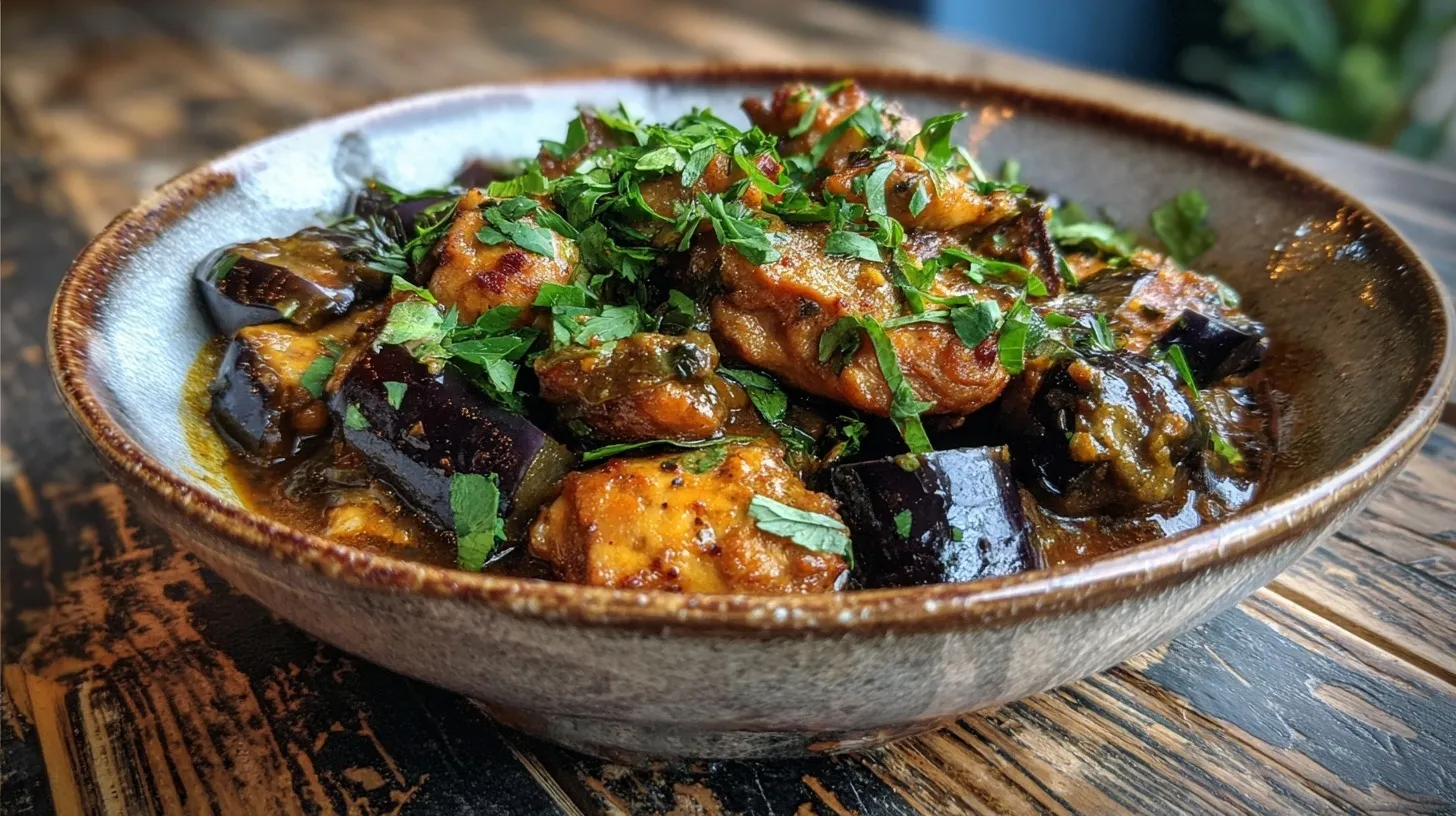 Ragoût de Poulet aux Aubergines