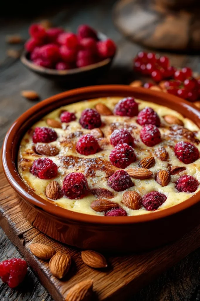 Recette de Clafoutis aux Framboises et Amandes