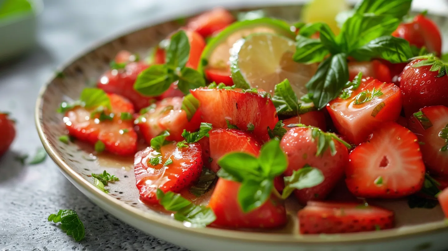 Salade Fraise-Pastèque au Miel et Citron Vert