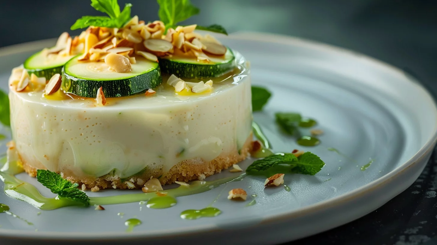 Cake D'Été à La Courgette Menthe et Amandes Croquantes