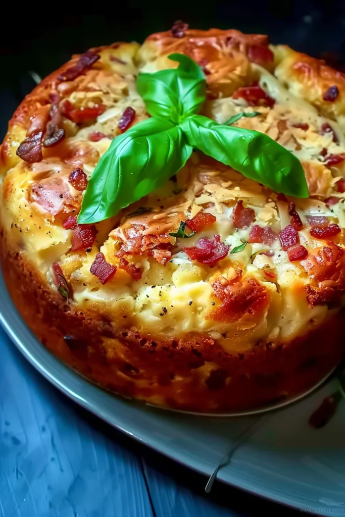 Cake Moelleux au Comté et Lardons Savoureux