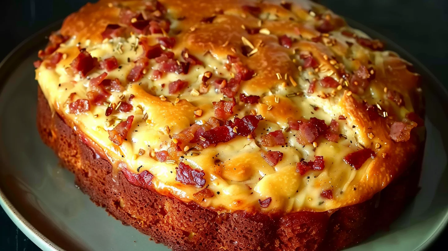 Cake Moelleux au Comté et Lardons